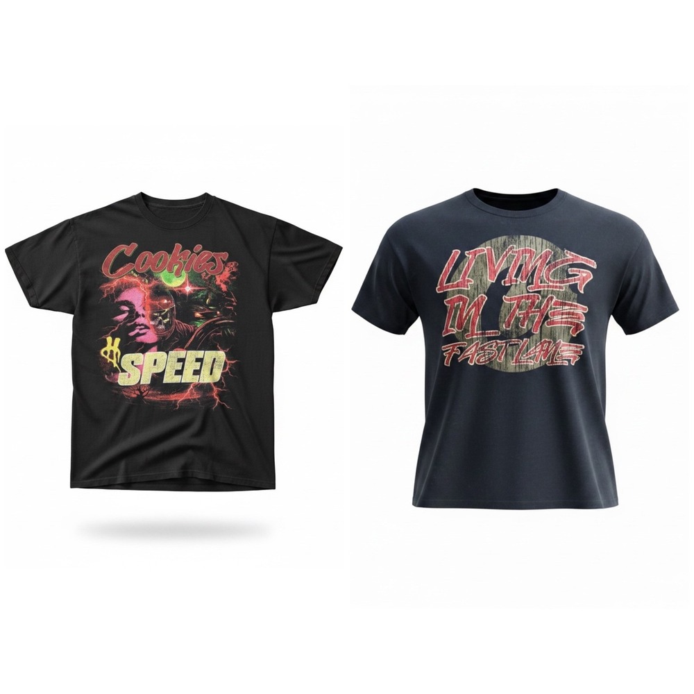 Cookies SF Speed Living In The Fast Lane Graphic Tee Black 4XL Mens Streetwear
